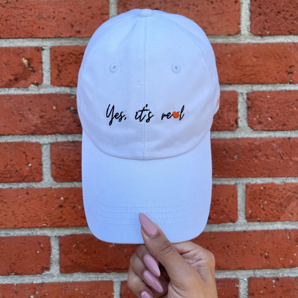 “Yes, it’s real” 🍑 dad hat!